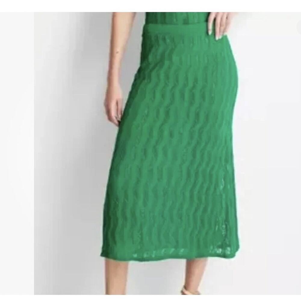 Future Collective Jenee Naylor Women's Maxi Sweater Skirt Lace Sheer Size 1X